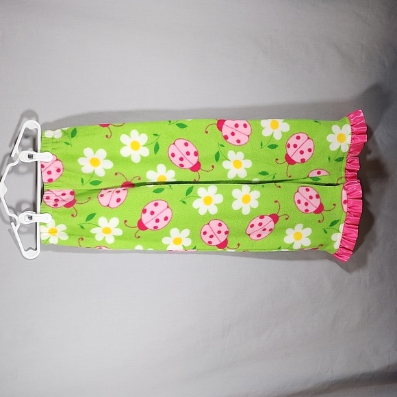 Hand Made Lady Bug Flower Pajama Set Girls Size M - Picture 4 of 4